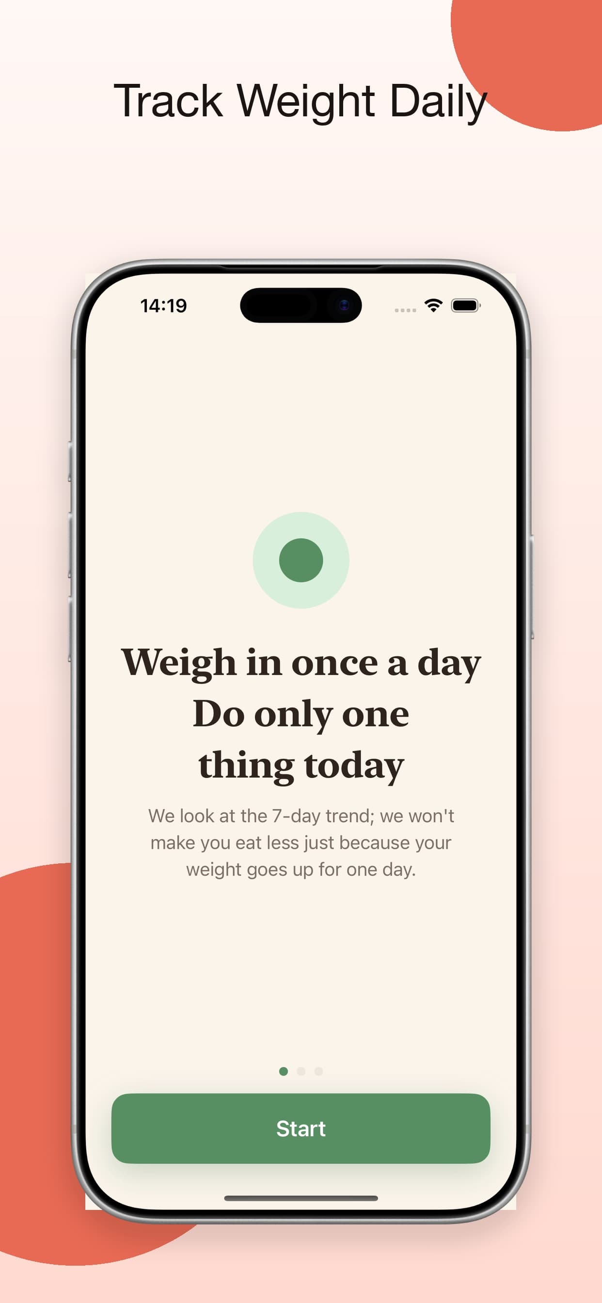 Daily Weight Monitor App Store screenshot